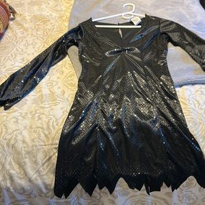 Halloween costume witch dress sequins